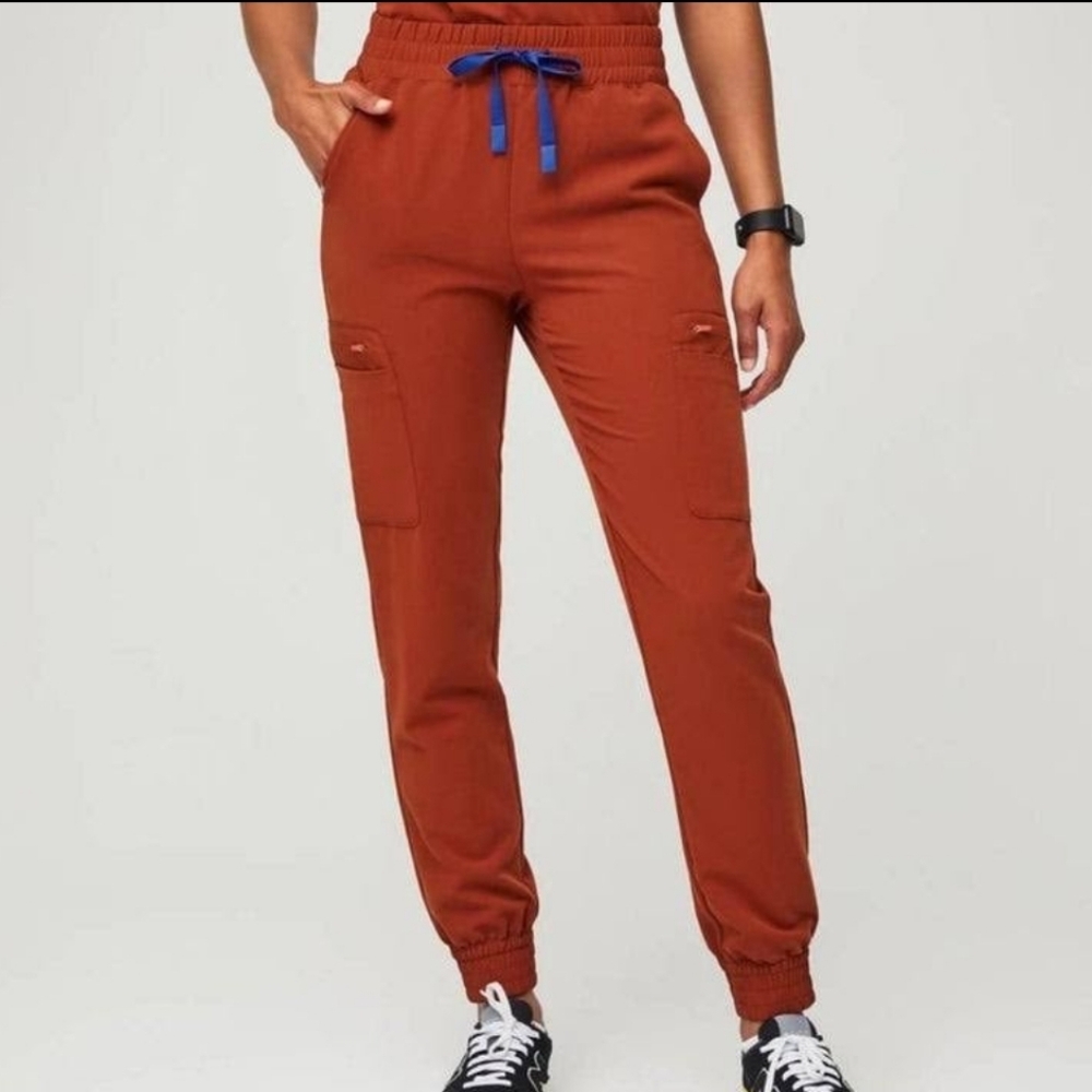 FIGS Women's Auburn Atlanta High Waisted Skinny Jogger Scrub Pants-M *NO DRAWSTR